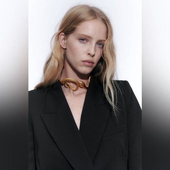 New! Zara Snake Choker Golden - Picture 1 of 5